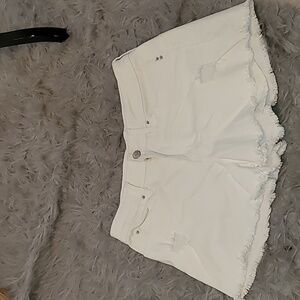 White Fringed Shorts Size 9/29